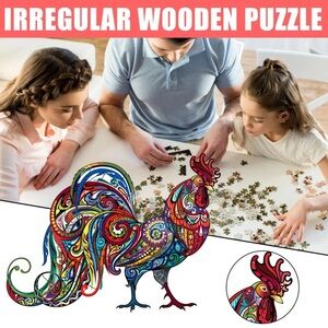 Rooster Rare 3-D brain Wooden jigsaw puzzle new unopened design A